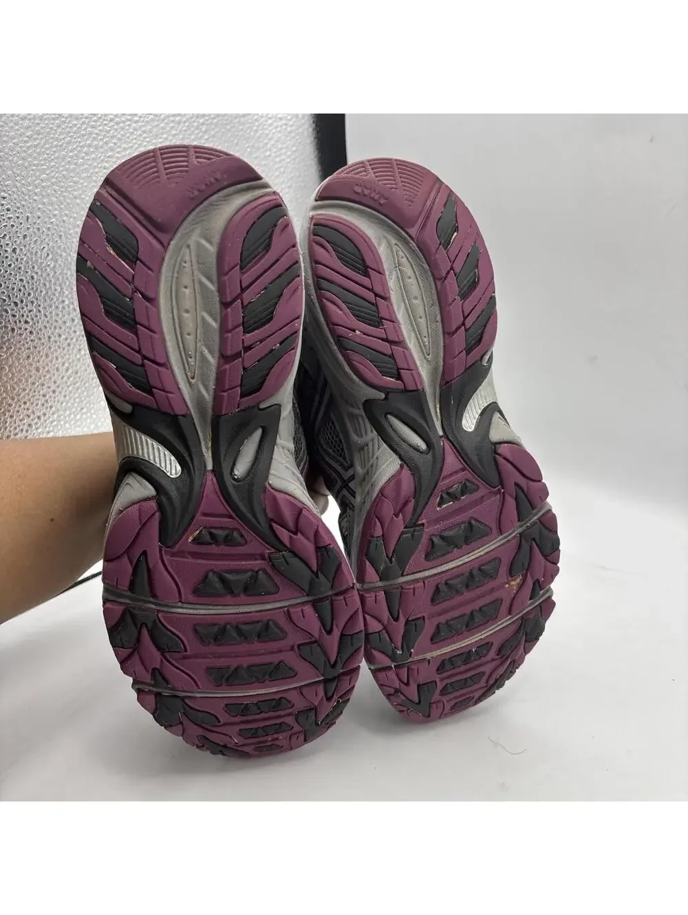 Asics T5N8Q Gel Venture 5 Women's 8 Grey Black Purple Shoes Vegan Sneakers